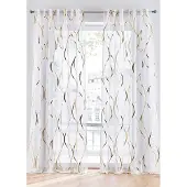 Bonprix Gordijn met glanzende print en verborgen lussen, ook in extra lang (1 stuk) maat h/b: 300/140 cm