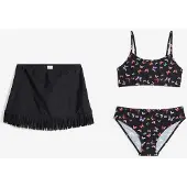 Bonprix Bikini en rokje (3-dlg. set) maat 164/170