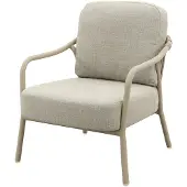 Van der Garde Tuinmeubelen Pisa low-dining tuinstoel - Latte/Naturel