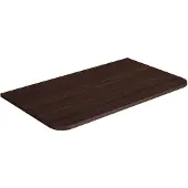 Saniclass Terra Topblad - 80x46x2cm - afgeronde hoeken - kastanje (walnoot)