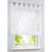 Bonprix Transparant vouwgordijn met borduursel h/b: 140/120 cm