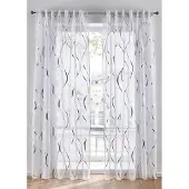 Bonprix Gordijn met glanzende print en verborgen lussen, ook in extra lang (1 stuk) maat H/B: 245/140 cm