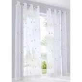 Bonprix Transparant gordijn met glanzende print (1 stuk) H/B: 225/140 cm