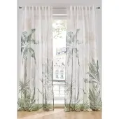 Bonprix Gordijn met bladerprint (1 stuk) maat 225/135 cm