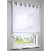 Bonprix Halftransparant vouwgordijn met gehaakte boord maat h/b: 140/100 cm