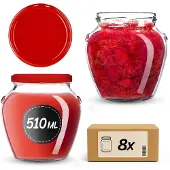Kadax Amphora Pot 82 mm 510 ml + deksel wz7 Rood