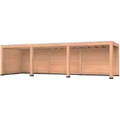 Westwood Douglas overkapping, 900 x 300, met achterwand en zijwand, Modern Plus
