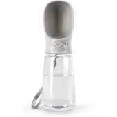 Lionto honden drinkfles, licht, lekvrij & met drukknop, 500 ml grijs