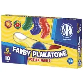 Astra Plakkaatverf Set - 6 Kleuren, 10ml per potje