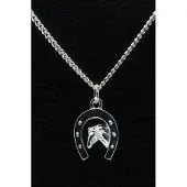 MOOYE ® - Collectie Zilveren Hoef paardenhoofd ketting hanger - groot