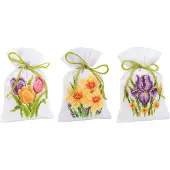 Vervaco - Kruidenzakje kit Bloemen set van 3 - PN-0012334