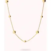 Bronzallure Rolò Chain With Alternate Bead Necklace WSBZ02574Y.YG-457 Brons 45