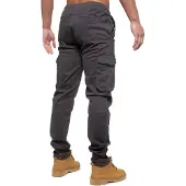 Enzo | Heren Cargo Jogger Jeans - Khaki