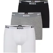 BOSS Boxershorts 'Power' grijs gemêleerd / zwart / wit