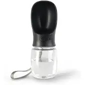 Lionto honden drinkfles, licht, lekvrij & met drukknop, 350 ml zwart