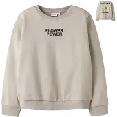 Name it Sweatshirt geel / pasteelgeel / taupe / zwart
