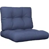 vidaXL Palletkussens 2 st stof marineblauw