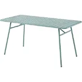 Vente-unique Tuintafel MIRMANDE van metaal - L160 cm - Amandelgroen