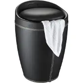Wenko 21774100 20l Rond Polyester Zwart wasmand