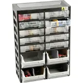 Allit 458140 Opslagmagazijn VarioPlus Basic D 21 (b x h x d) 305 x 435 x 170 mm Zwart, Grijs, Geel 1 stuk(s)