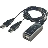 Lindy Schakel KM - USB - 2 computers - 2 USB-poorten - Zwart - Toetsenbord- en muisschakelaar