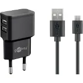 Goobay Micro USB oplader met kabel - 2.400 mA