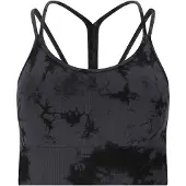 Athlecia - Women's Theresa Tie Dye Seamless Bra - Sportbeha L/XL, zwart/grijs