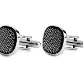 Gents - Manchetknopen Structuur - - Zilver - Maat One/One
