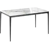 Beliani JOLLEIN - Eettafel - Wit marmer - Veiligheidsglas