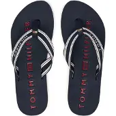 Tommy Hilfiger Teenslipper navy / wit