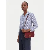 Tommy Hilfiger Script Flap Crossover Velvet Maroon Size: OS | Handbags Outlet | Dames |