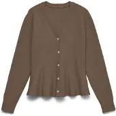 Vero Moda Gebreid vest 'VMGrace' bruin