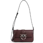 Pinko schoudertas Love One Mini Slouchy FL Burgundy Wine - Old Silver donkerbruin
