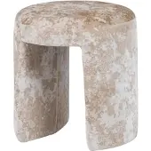 Woood Charlie Kruk Gestoffeerd - Geweven Stof - Beige - 47x45x45