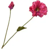 Silk-ka Kunstbloem-Zijden Bloem Klaproos Tak Rood 74 cm
