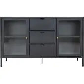 House Nordic Dressoir Dalby | metaal zwart 140x85x40 cm dressoirs | NADUVI