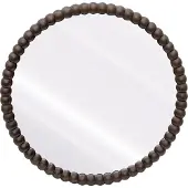 Fonq Pompom Spiegel Ø 71 cm - Walnoot