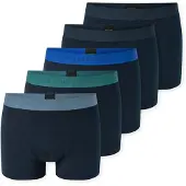 Schiesser Boxershorts '95/5 Organic Cotton' lichtblauw / donkerblauw / groen