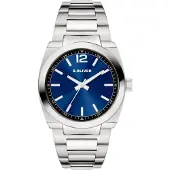 s.Oliver Analoog horloge 'Modern & Zeitlos' donkerblauw / zwart / zilver