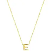 Lucardi Dames Ketting met letter hanger - 9 karaat - Ketting - Cadeau - 43 cm - Geelgoud