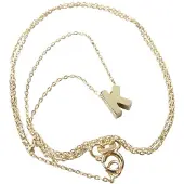 Christian Gouden ketting met k hanger