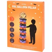 Avec Halloween folieballon pilaar "Vleermuis"