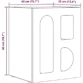 vidaXL Nachtkastje ELST Beton Grijs 40 x 35 x 50 cm Bewerkt hout