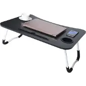 Herzberg HG-04173: Opvouwbaar schootbureau met beker- en tablethouder