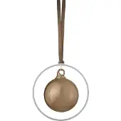 Blomus Kerstornament Kitai Ball Silver / Coffee (Set van 4)