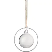 Blomus Kerstornament Kitai Ball Silver / Clear (Set van 4)