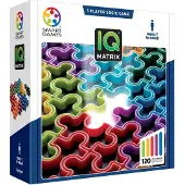 SmartGames IQ Matrix - Logisch Denkspel & Reispuzzel - 120 Opdrachten met Holle Puzzelstukken - Educatief Solospel - Vanaf 7 Jaar