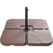 Beliani CARIA - Parasolvoet - Bruin - Synthetisch materiaal