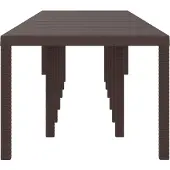 vidaXL Tuin Tafel Bruin 400 x 100 x 73 cm poly rattan