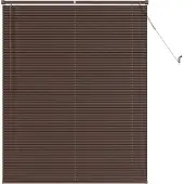 vidaXL Venetiaanse jaloezie Donkerbruin met Patroon 150 x 120 cm 25 mm